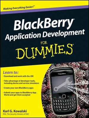 cover image of BlackBerry Application Development For Dummies